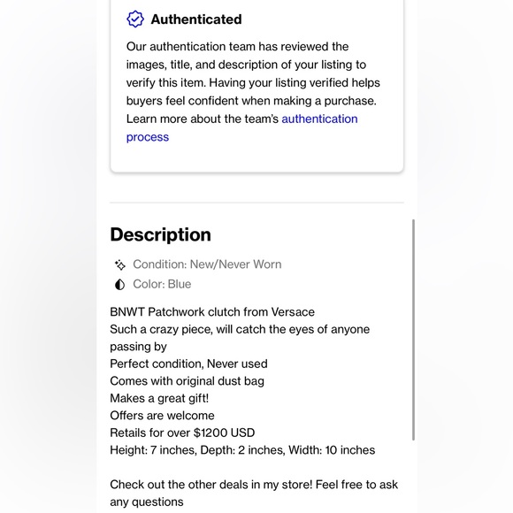 Versace Grained Calfskin Patchwork Pouch - Picture 6 of 6